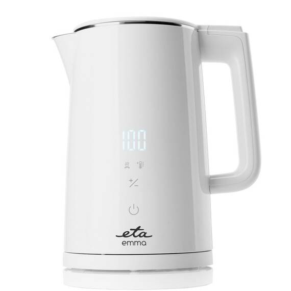 Fierbator electric ETA Emma 5595 90010, 2200 W, 1.5 L, pereti dubli, 40 - 100 ° C, afisaj LED, alb - - Roveli