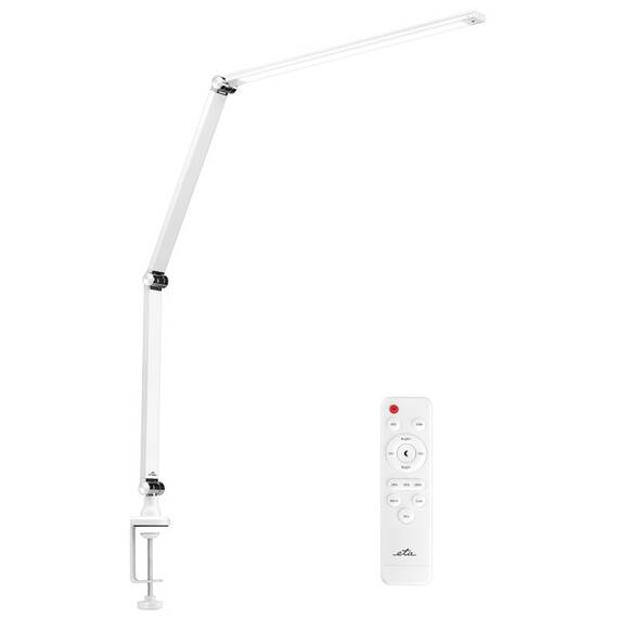 Lampa de masa ETA 2893 90010, 10 W, LED, brat flexibil, reglare intensitate lumina, telecomanda, alb - - Roveli