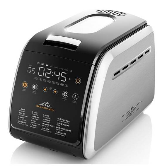 Masina de facut paine ETA Delicca II Max 7149 90040, 850W, 16 programe, capacitate 1,5 kg, otel inoxidabil - - Roveli