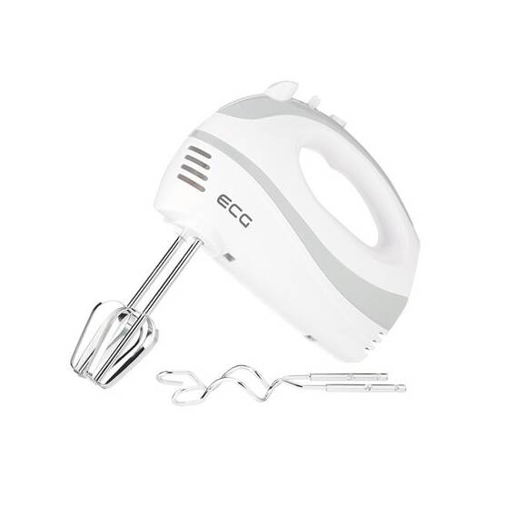 Mixer de mana ECG RS 200, 200 W, 5 viteze, functie Turbo, Alb/Gri - - Roveli