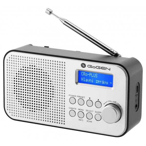 Radio portabil GoGEN DAB 300N cu tuner DAB+ si FM, 1 W, LCD , baterie 2000 mAh - - Roveli