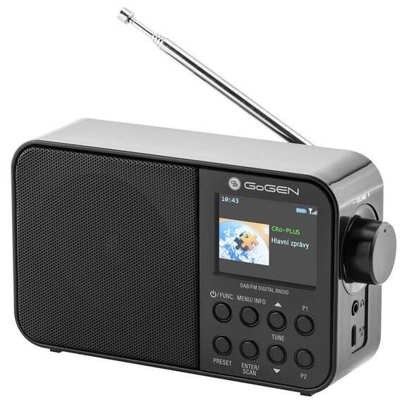 Radio portabil GoGEN DAB 500 BTC cu tuner DAB+ si FM, 1W, Bluetooth, LCD color, baterie 2000 mAh - - Roveli