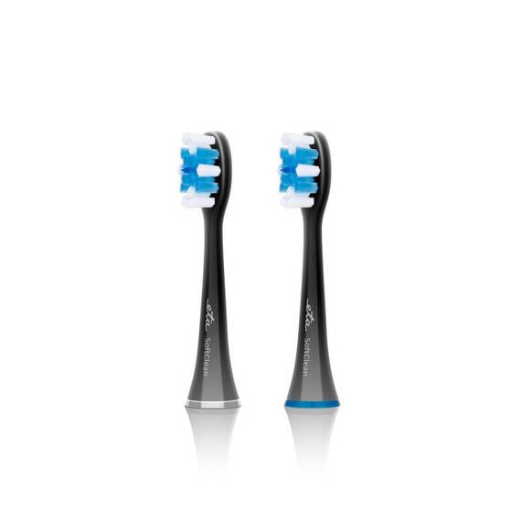 Set 2 capete de schimb ETA 0707 90600 SoftClean pentru periute electrice ETA, fibre moi - - Roveli
