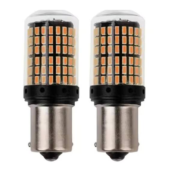 Set 2 becuri auto 1156 BA15S P21W, 144LED, 3000K, 12/24V, 1300lm - - Roveli