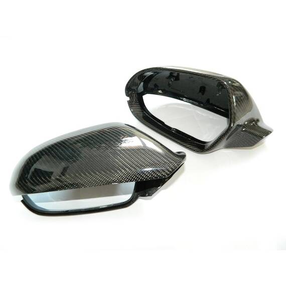 Set 2 capace oglinzi Audi A3/A4/A5, ABS, aspect fibra carbon - 3- Roveli