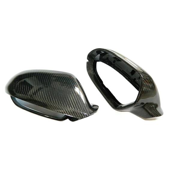 Set 2 capace oglinzi Audi A3/A4/A5, ABS, aspect fibra carbon - 5- Roveli