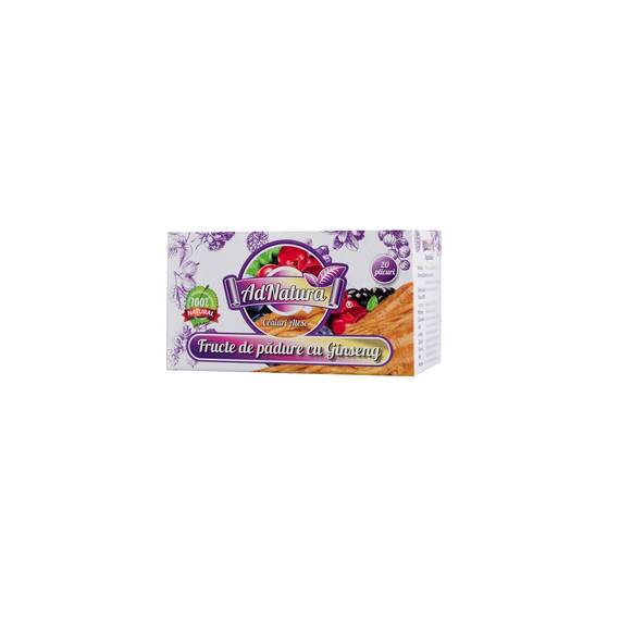Ceai de Fructe de Padure cu Ginseng 20 plicuri AdNatura - - Roveli