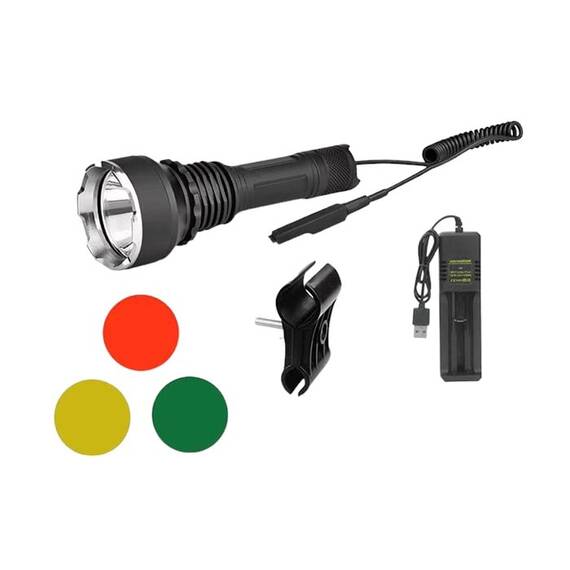 Lanterna LED profesionala cu suport prindere, 30W, raza 2000m - - Roveli