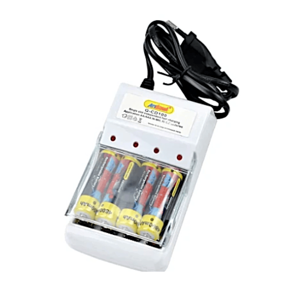 Incarcator pentru baterii tip AA/AAA, 4 sloturi, LED, 220/1.2V - 6- Roveli