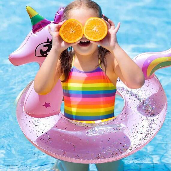 Colac gonflabil pentru copii, unicorn, 70 cm - 7- Roveli