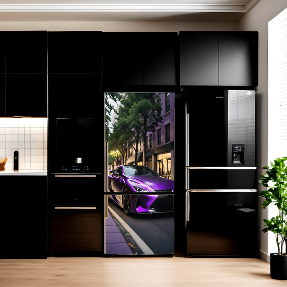 Folie imprimata color pentru decor Frigider, dimensiune 200 x 90cm, model: AVX-FR07 - - Roveli