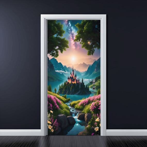 Folie imprimata color pentru decor Usa, dimensiune 200 x 90cm, model: AVX-DR15 - - Roveli