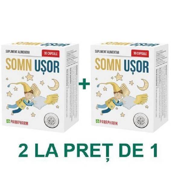 Somn Usor 30 capsule 1+1 Gratis Parapharm - - Roveli