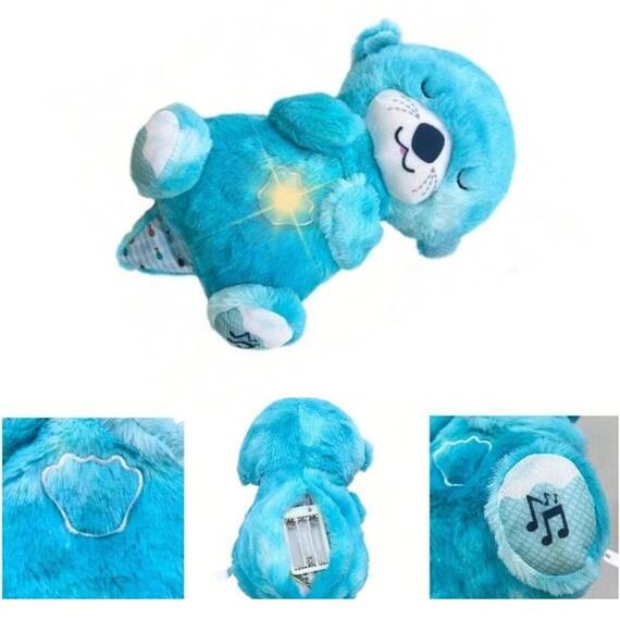 Jucarie de plus Vidra care respira, cu sunete si lumini, 30cm - 5- Roveli