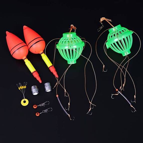 Set 2 monturi cu cosulet pentru novac, 4 carlige, 1+1 gratis - 5- Roveli