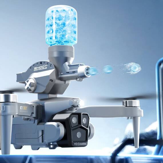 Drona K11 cu lansator de bile de apa, camera tripla HD, WIFI - 7- Roveli