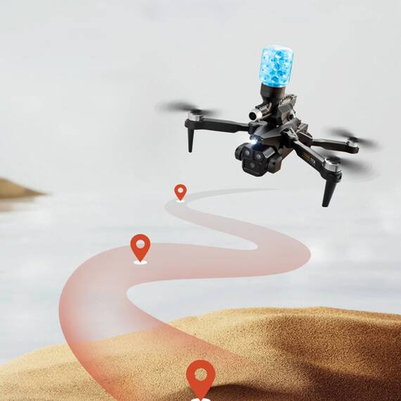 Drona K11 cu lansator de bile de apa, camera tripla HD, WIFI - 13- Roveli