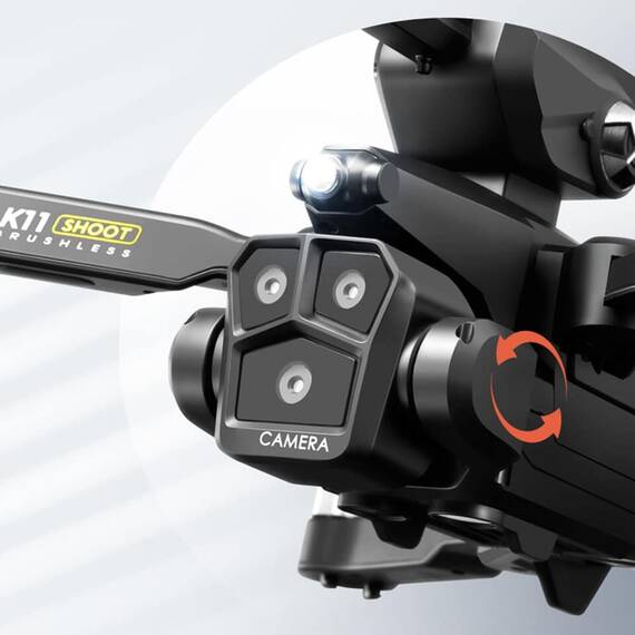 Drona K11 cu lansator de bile de apa, camera tripla HD, WIFI - 14- Roveli