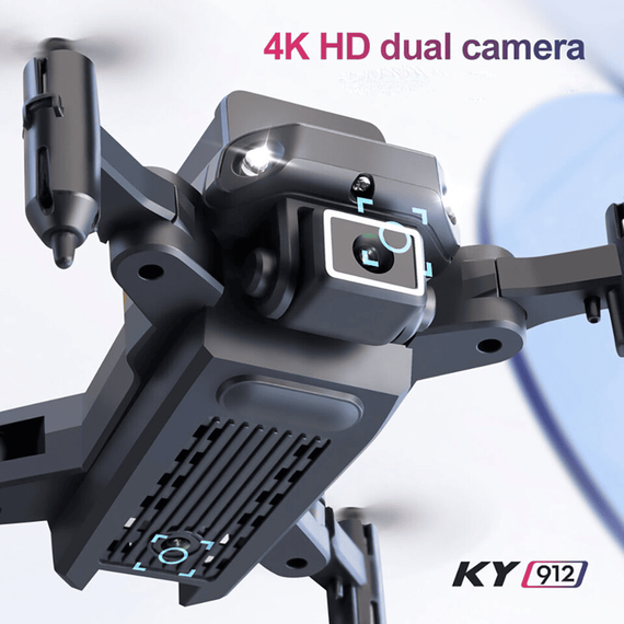 Mini drona KY912, radiocomanda, camera dubla 4K/HD - 5- Roveli