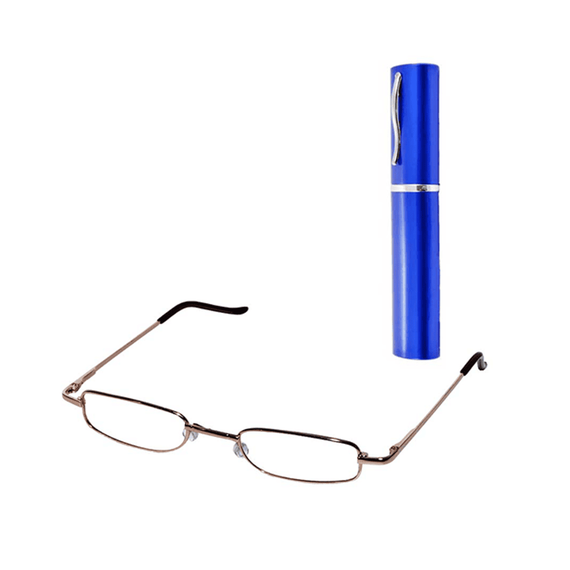 Ochelari pentru citit, rama aurie, toc clips inclus, 1+1 gratis - 4- Roveli