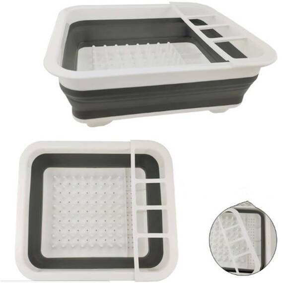 Uscator pliabil, suport tacamuri si farfurii, silicon, 1+1 gratis - 3- Roveli