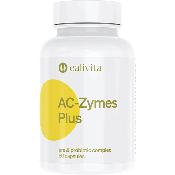 AC-Zymes Plus  CaliVita, Complex de Pro- si Prebiotice , 60 capsule - - Roveli