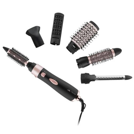 Perie ondulatoare cu aer cald si ionizare ETA Fenite 5321 90010, black edition, 1000 W, 6 accesorii - - Roveli