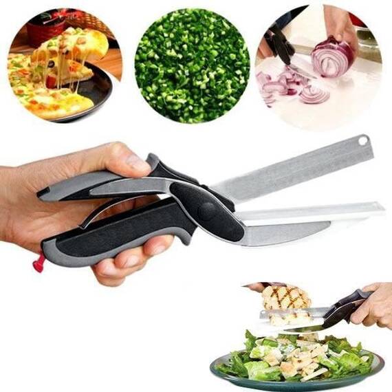Foarfeca multifunctionala pentru bucatarie, 2 in 1, 1+1 gratis - 4- Roveli