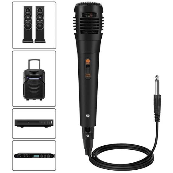 Microfon cu fir MIC544, dinamic, jack 6.5mm, karaoke, 1+1 gratis - 3- Roveli