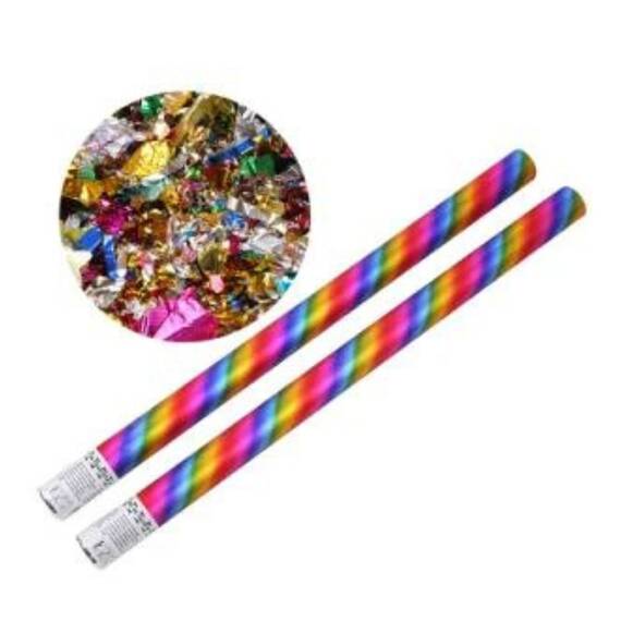 Set 2 x turn confetti multicolor, petrecere, 50cm, 1+1 gratis - 4- Roveli
