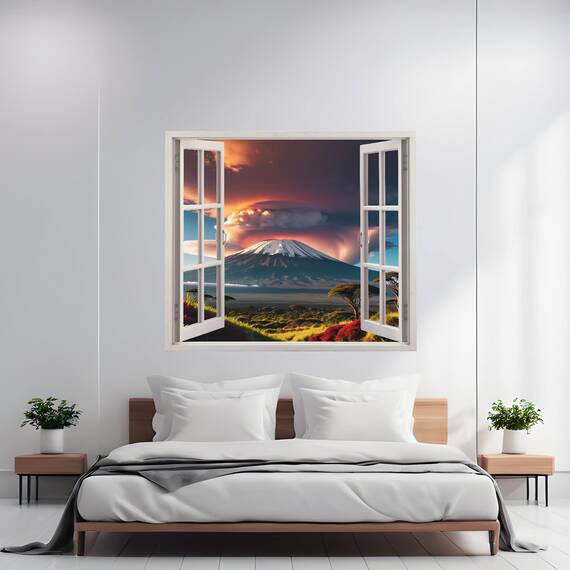 Folie imprimata color pentru decor perete locuinta, dimensiune 125 x 110cm, model: VIEW TO HAVEN 10 - - Roveli