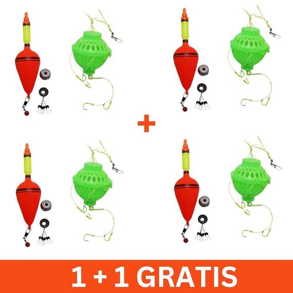 Set 2 monturi cu cosulet pentru novac, 4 carlige, 1+1 gratis - - Roveli