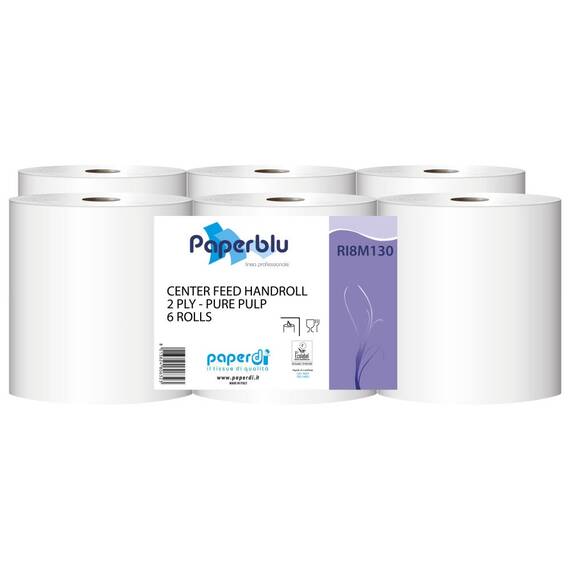 ​Prosop hartie 130 m, Paperblu, set 6 role - - Roveli