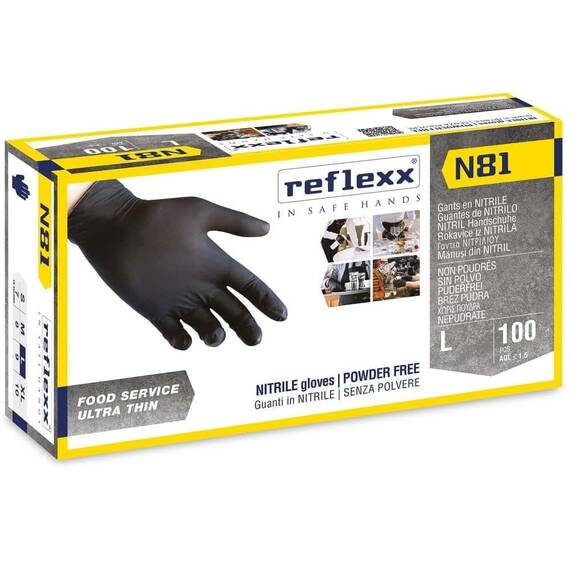 Manusi de Protectie Nitril nepudrate Reflexx N81, Marime (288): S - 2- Roveli