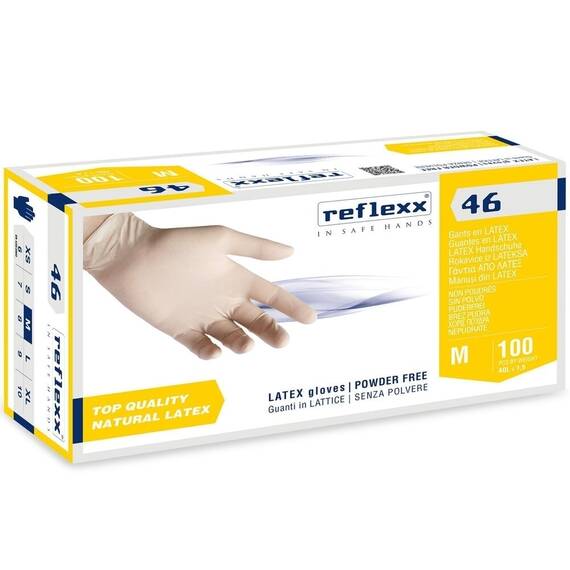 Manusi din Latex nepudrate Reflexx R46, Marime (288): M - 2- Roveli