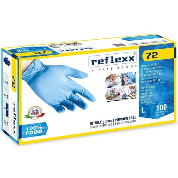 Manusi examinare nitril fara pudra Reflexx R72, Marime (288): M - 2- Roveli