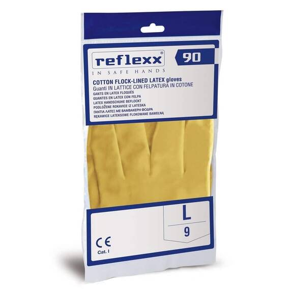 Manusi reutilizabile din cauciuc Reflexx R90, Marime (288): S - 4- Roveli