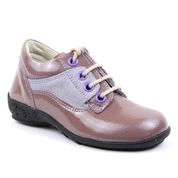 Pantofi casual, de copii , din piele naturala 2635-LILIAC, Culoare (12): Mov, Marime (12): 24 - - Roveli