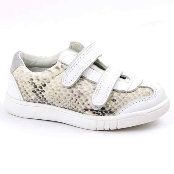 Pantofi sport , pentru copii , din piele naturala , cu talapa cusuta 3229-ALB/ALB, Culoare (12): Alb, Gri, Bej, Marime (12): 25 - - Roveli