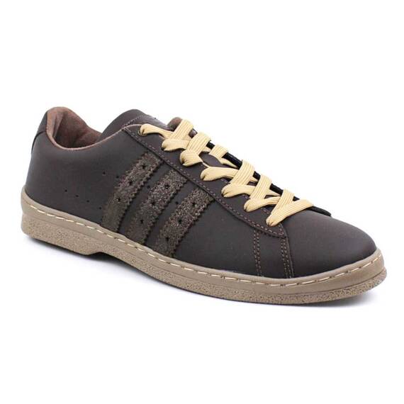 ​Pantofi casual unisex , din piele naturala , cu talpa cusuta 7199-MARO, Culoare (12): Maro, Marime (12): 41** - - Roveli