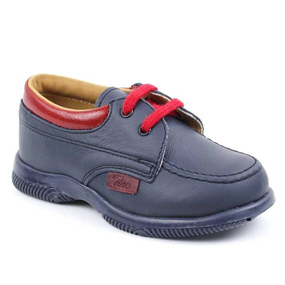 Pantofi casual , pentru copii , din piele naturala 3196-BLEUMARIN/ROSU, Culoare (12): Bleumarin, Marime (12): 25 - - Roveli