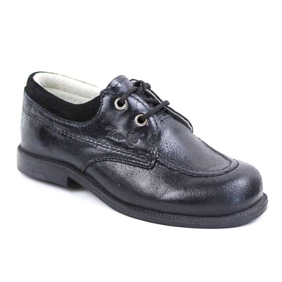 Pantofi casual , pentru copii , din piele naturala 3196-NEGRU/LUCIOS, Culoare (12): Negru, Marime (12): 27 - - Roveli