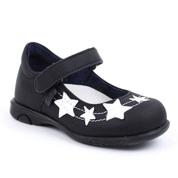 Pantofi usori , de copii , decorati cu stelute , cu talpa din cauciuc   3222-NEGRU/ALB, Culoare (12): Negru, Marime (12): 28 - - Roveli