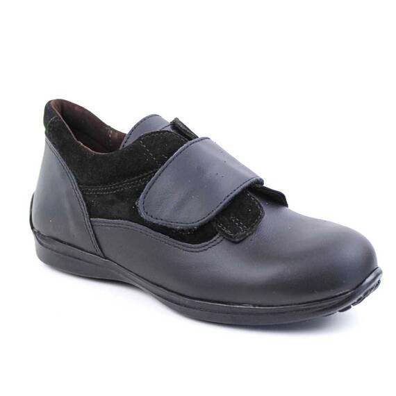 ​Pantofi unisex , pentru copii , din piele naturala 3052-NEGRU, Culoare (12): Negru, Marime (12): 32 - - Roveli