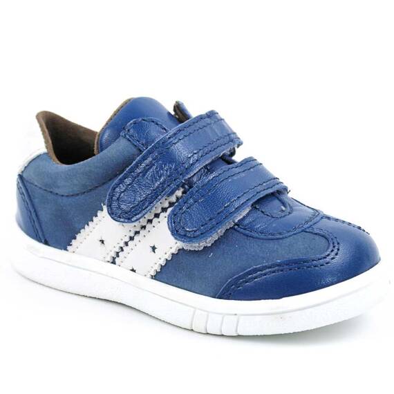 Pantofi sport , pentru copii , din piele naturala , PRIMII PASI  1839-ALBASTRU/ALBASTRU, Culoare (12): Alb, Albastru, Marime (12): 21 - - Roveli