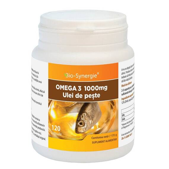 Omega 3 1000 mg Ulei de Peste 120 capsule Bio-Synergie - - Roveli