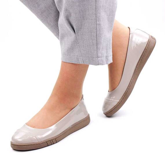 Pantofi usori si comozi , din piele naturala , cu talpa groasa 3221-BEJ/BEJ, Culoare (12): Bej, Marime (12): 38** - - Roveli