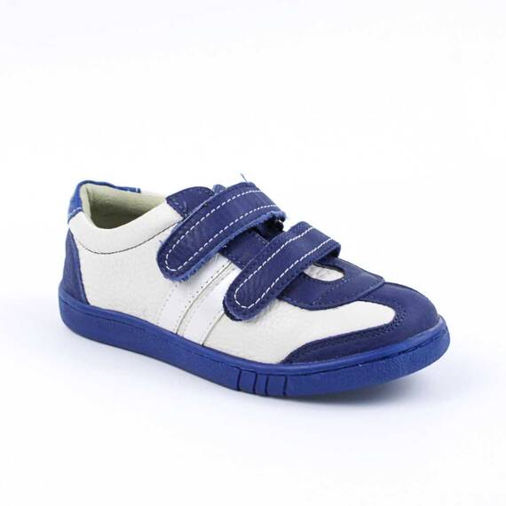 Pantofi sport , pentru copii , din piele naturala , cu talpa cusuta 1839-ALBASTRU/ALB, Culoare (12): Alb, Albastru, Marime (12): 34 - - Roveli
