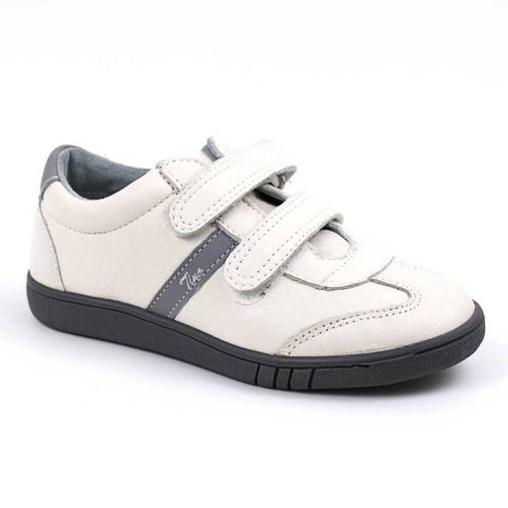 Pantofi casual ,unisex , pentru copii , din piele naturala 3229-ALB, Culoare (12): Alb, Gri, Marime (12): 30 - - Roveli