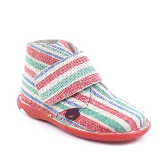 Ghete usoare , pentru copii , din panza , cu talpa cusuta 446-MULTICOLOR, Culoare (12): Multicolor, Marime (12): 24 - - Roveli